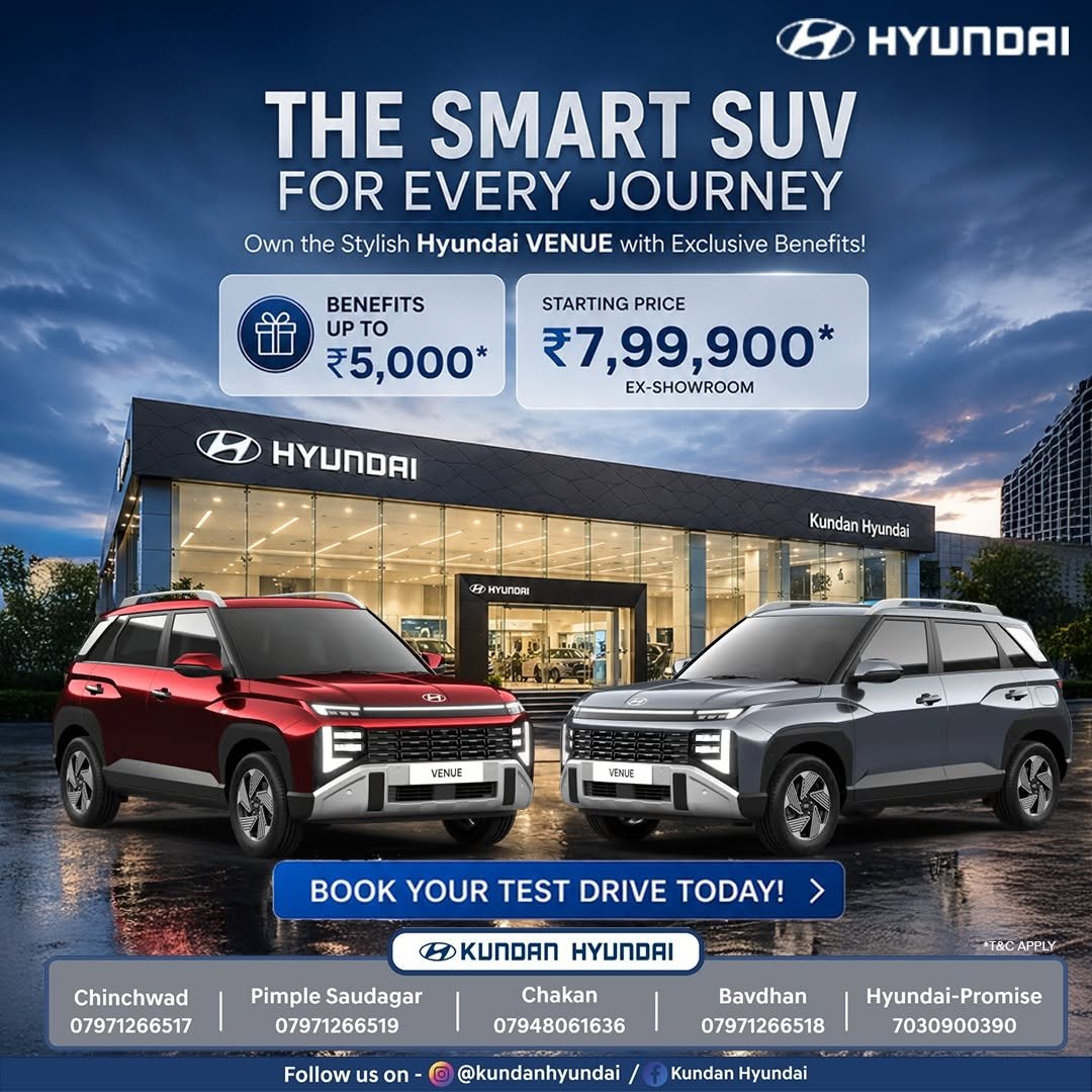 kundanhyundai 게시물 이미지: Drive smart. Drive stylish. 🚗
Own the Hyundai...