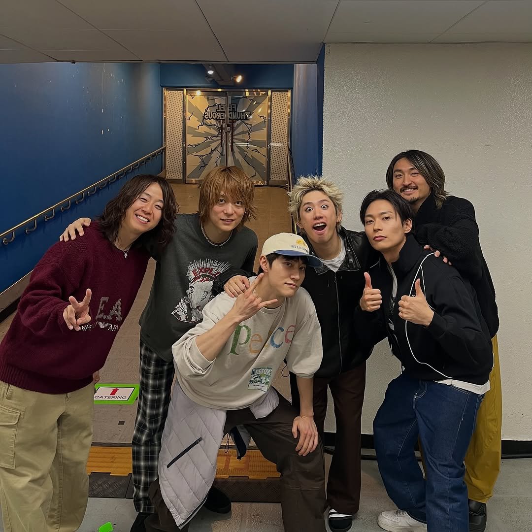 Photo shared by 곽동연 on February 27, 2026 tagging @10969taka, @tomo_10969, @ryota_0809, @toru_10969, @oneokrockofficial, and @kwakdongyeon0. May be an image of text.