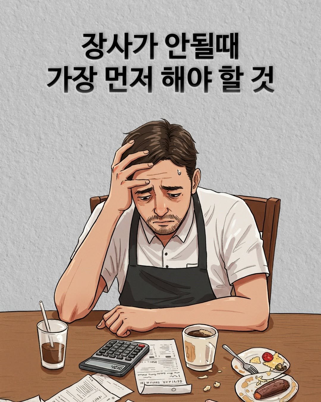 Photo by 권프로 | 장사 전략 기획 디렉터 | 마케팅 베스트셀러 작가 on September 26, 2025. May be an illustration of poster and text that says '장사가 안될때 가장 먼저 해야 해야할것 할 11MPM 一 -193 S 代！ MPIN1O'.