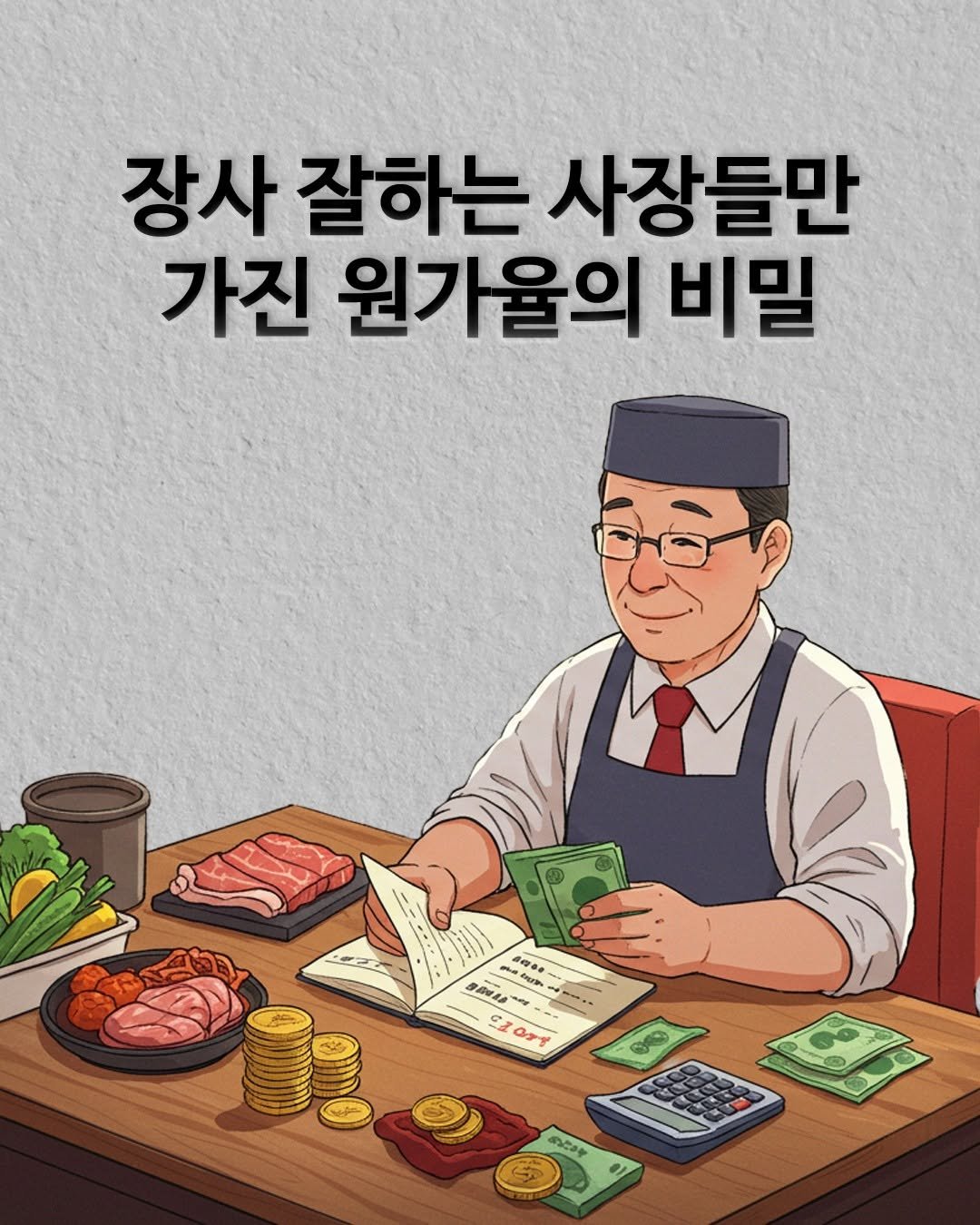 Photo by 권프로 | 장사 전략 기획 디렉터 | 마케팅 베스트셀러 작가 on December 03, 2025. May be an illustration of ‎text that says '‎장사 잘하는 사장들만 가진 원가율의 비밀 C 赤付中司 وت ብያም ，印 1 คะอช‎'‎.