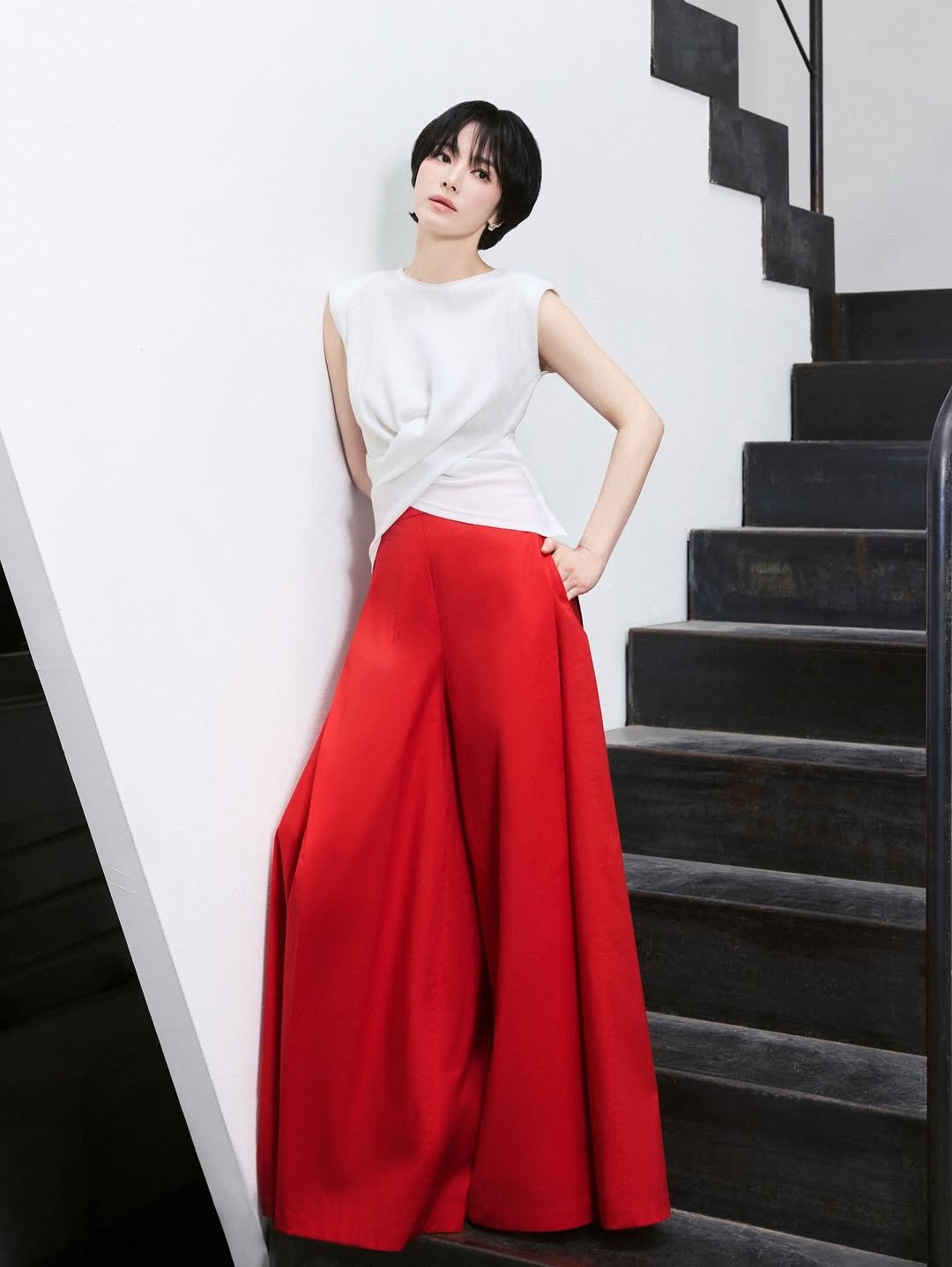 Photo by Song hyekyo on March 27, 2026. May be an image of skirt, top and text.