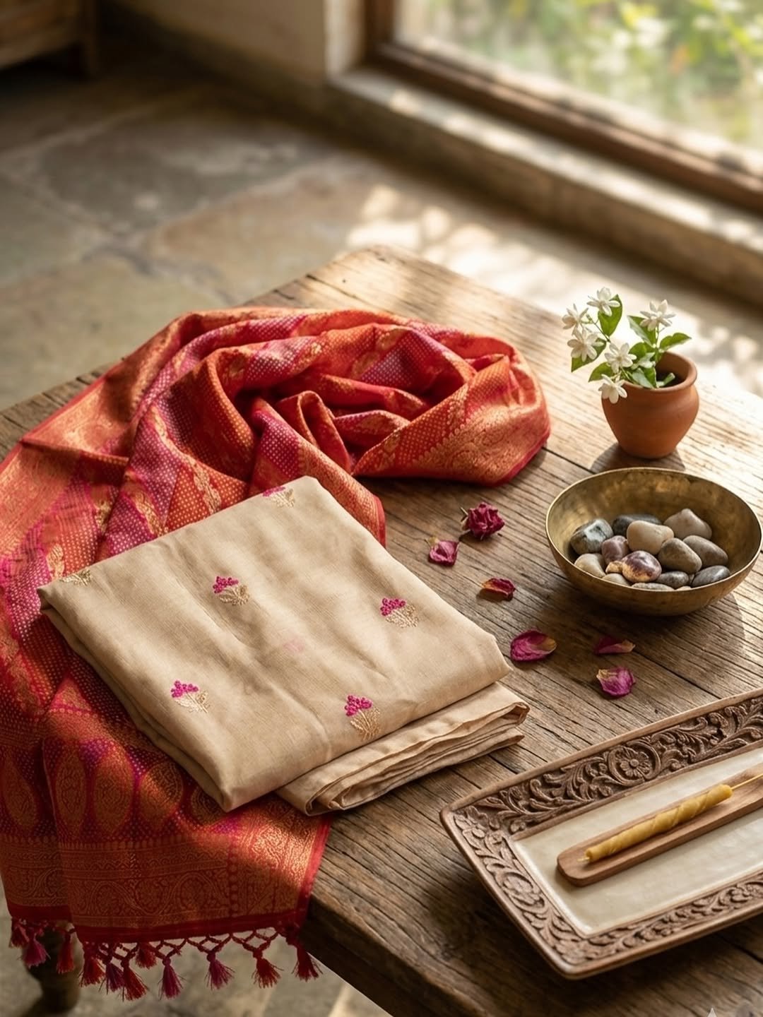 label__sundaridesigns 게시물 이미지: Handwoven Banarasi suit apt for small function...