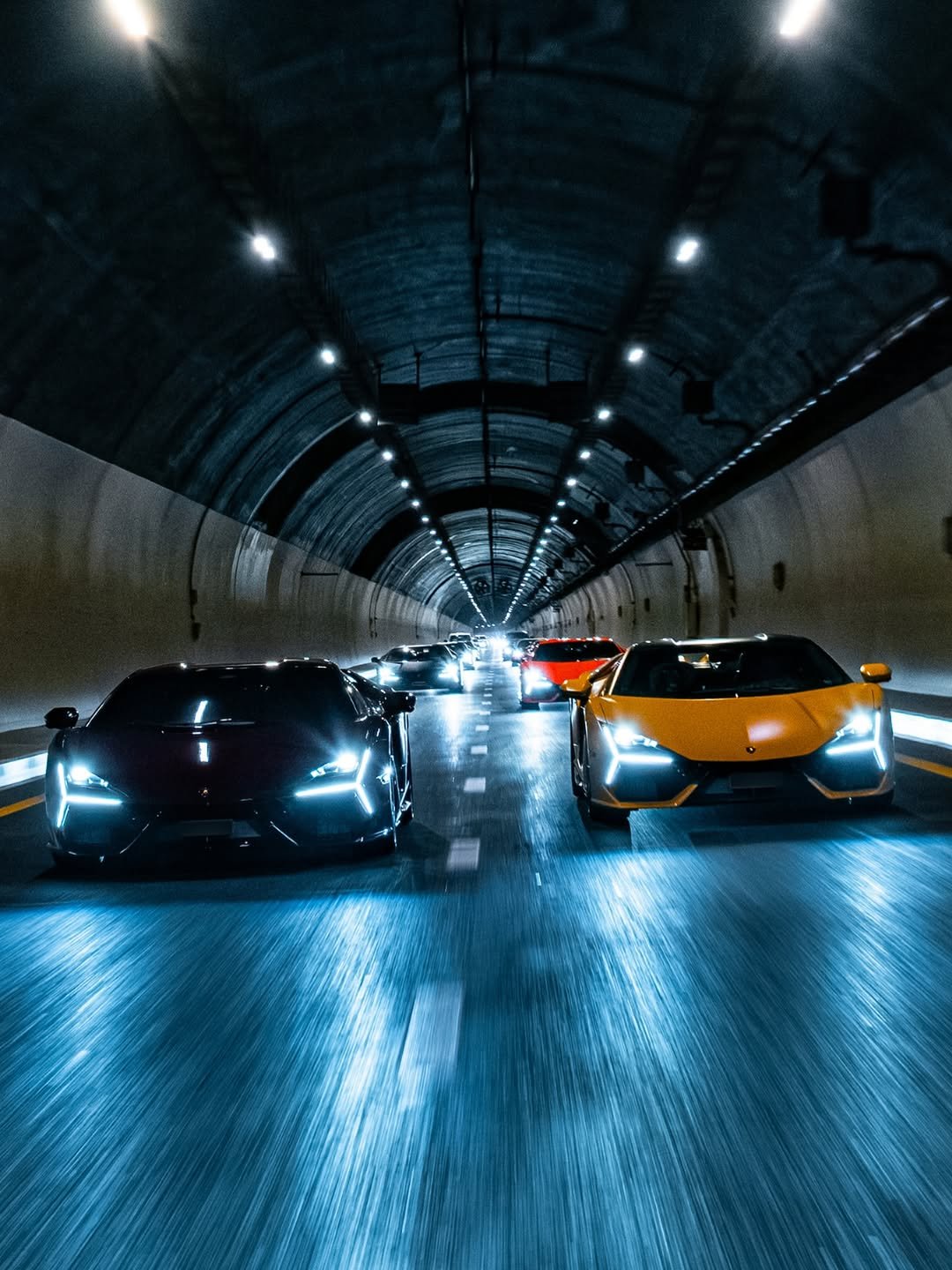 Photo shared by Lamborghini Abu Dhabi & Dubai on December 18, 2025 tagging @lamborghini. May be an image of car, road and text.