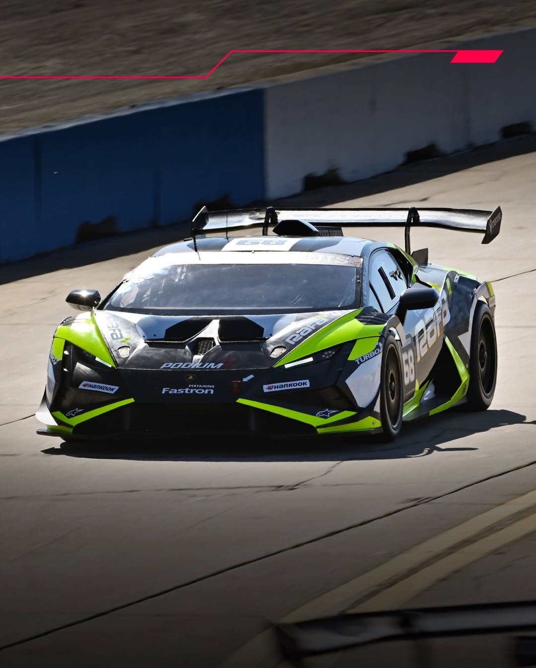 Photo by Lamborghini Squadra Corse on January 05, 2026. May be an image of racing vehicles, race car and text.
