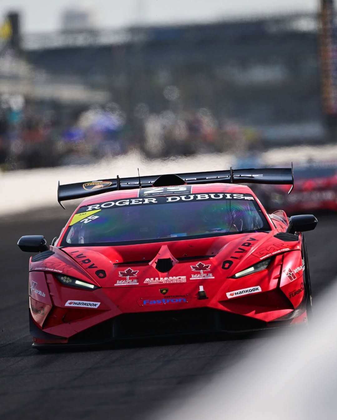 Photo shared by Lamborghini Squadra Corse on February 18, 2026 tagging @lamborghini. May be an image of racing vehicles, race car and text.