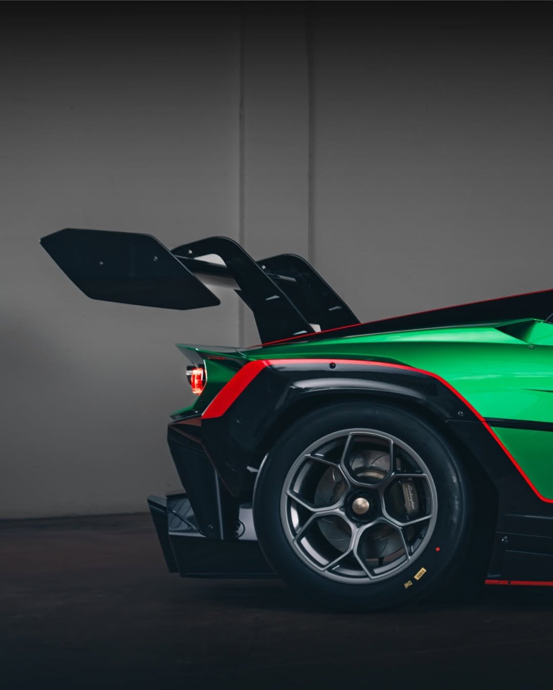 Photo shared by Lamborghini Squadra Corse on February 11, 2026 tagging @lamborghini. May be an image of wheel, race car, roadster and text.