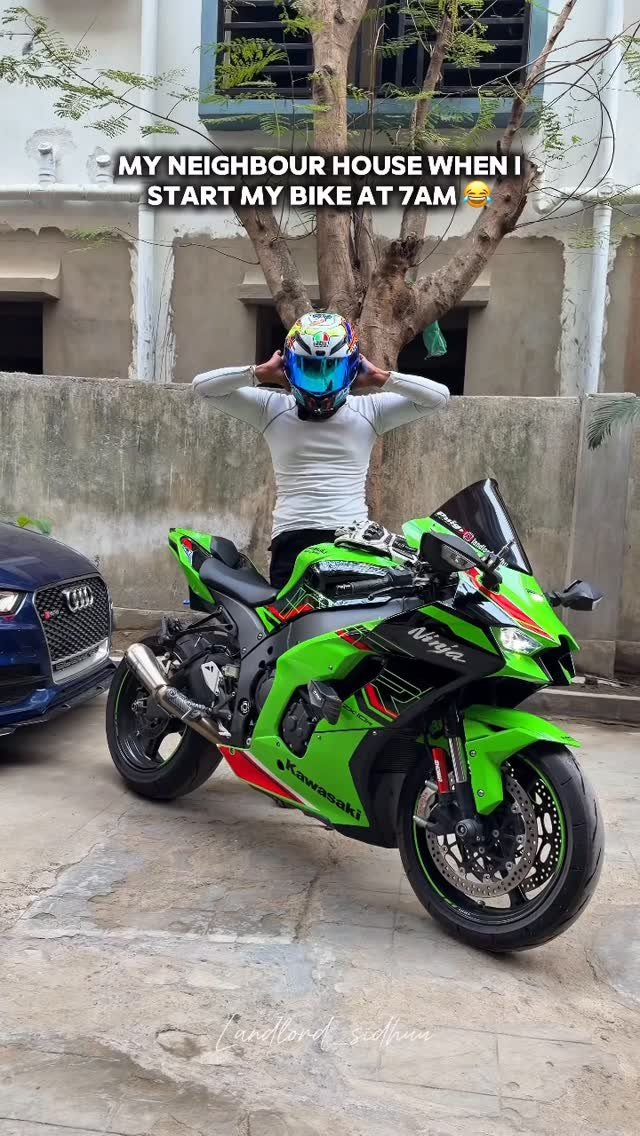 landlord_sidhuu 게시물 이미지: Padosi Pareshan 😅ZX10r love❤️.
.
#trending...