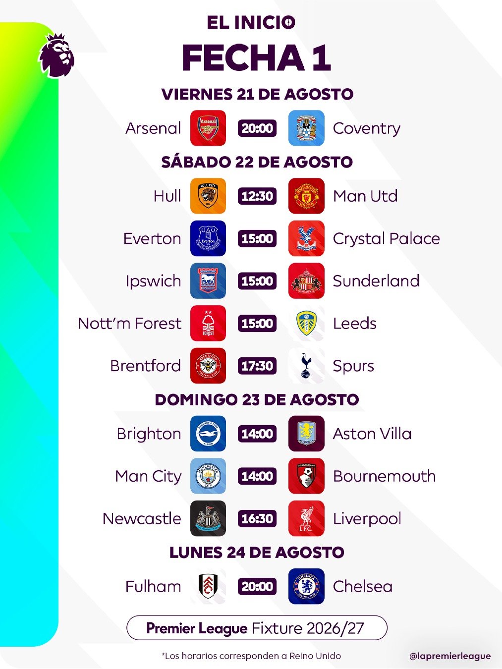 lapremierleague 게시물 이미지: PREMIER LEAGUE 2026/27, ALLÍ VAMOS 🤩