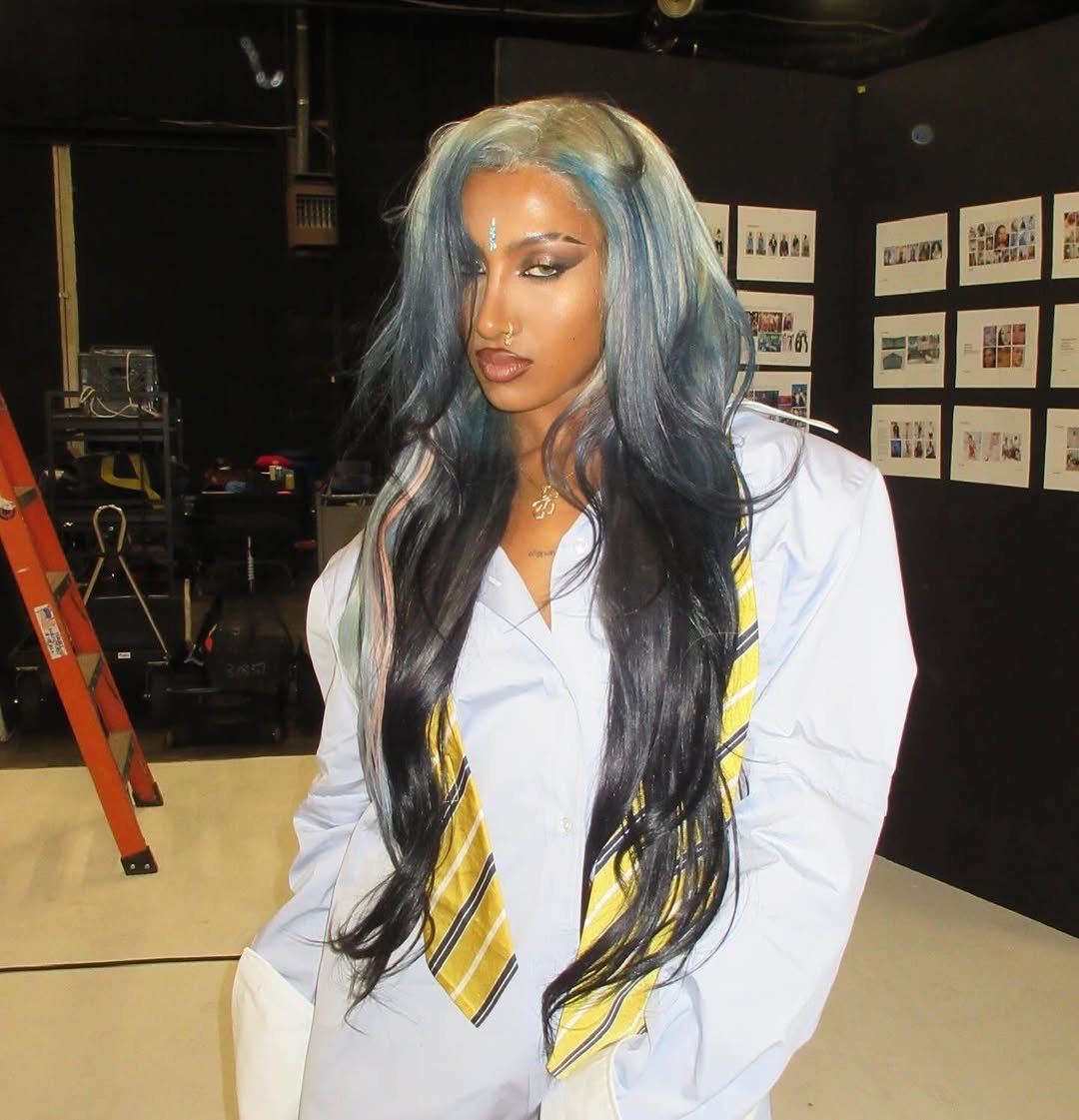 Photo shared by LARA RAJ on April 07, 2026 tagging @loftjet, and @evaniefrausto. May be an image of one or more people, long hair, makeup and text.