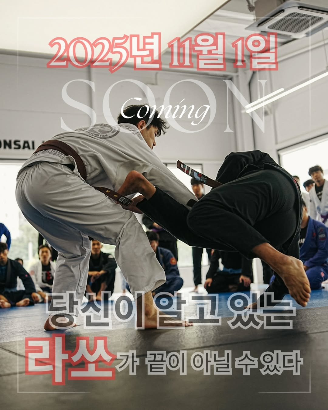 Photo shared by 대한라쏘가드협회 on October 02, 2025 tagging @ratel_gwacheon. May be an image of 5 people, people performing martial arts and text that says '2025년 2025년11월1일 11월 1일 SCoyng Coming NSAI 당산이 알고 당신이알고있는 있는 라쓰스) 가 끝이 아닐 꼽이아닐수있다 라쓰가끝이아닐수있다 수 있다'.