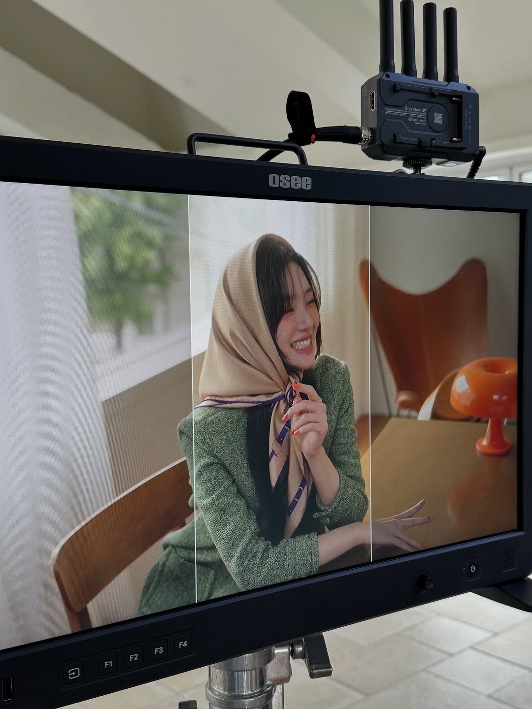 Photo by 박규영 on August 26, 2025. May be an image of 1 person, headscarf, camera, tripod, camcorder and text.