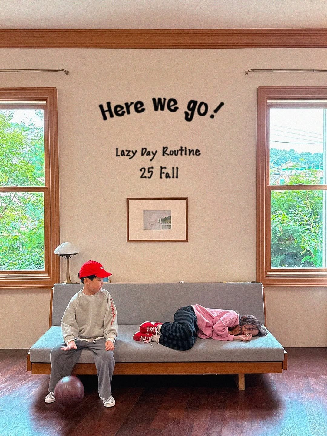 Photo by Lazy Day Routine on August 13, 2025. May be a cartoon of 2 people, poster, newspaper and text that says 'Here we go! Lazy Day Routine 25Fall 25 Fall MM 分 KNAY'.