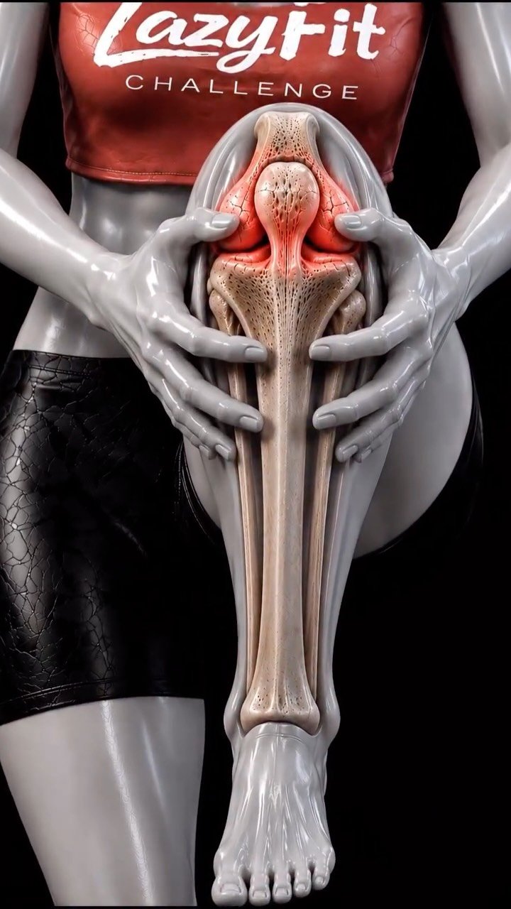 lazyfitchallenge 게시물 이미지: Knee Pain Relief Stretches (Quads &...