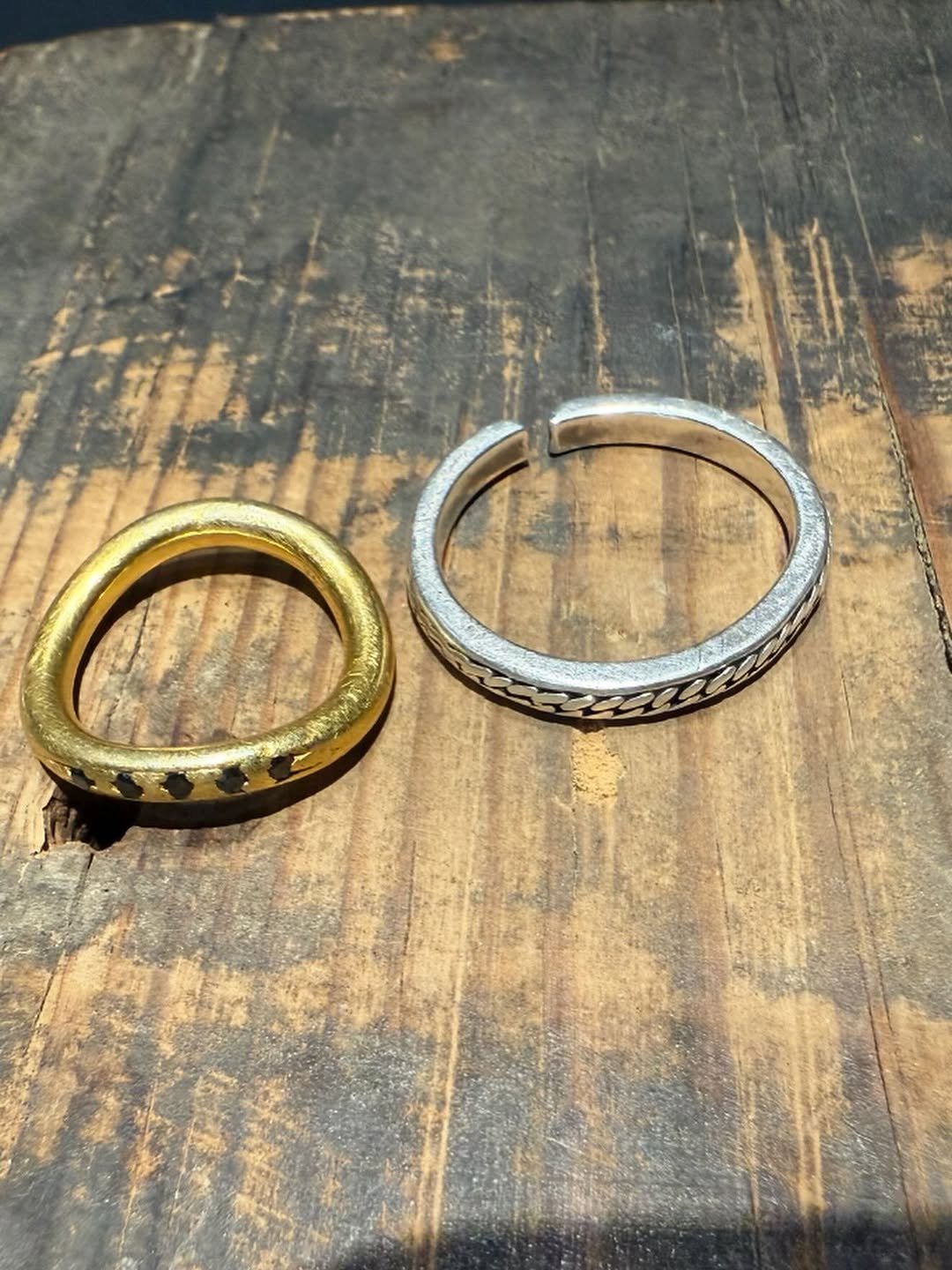 Photo shared by 이효리 on July 11, 2025 tagging @jem_and_pebbles. May be an image of brass, ring, bangle and text.