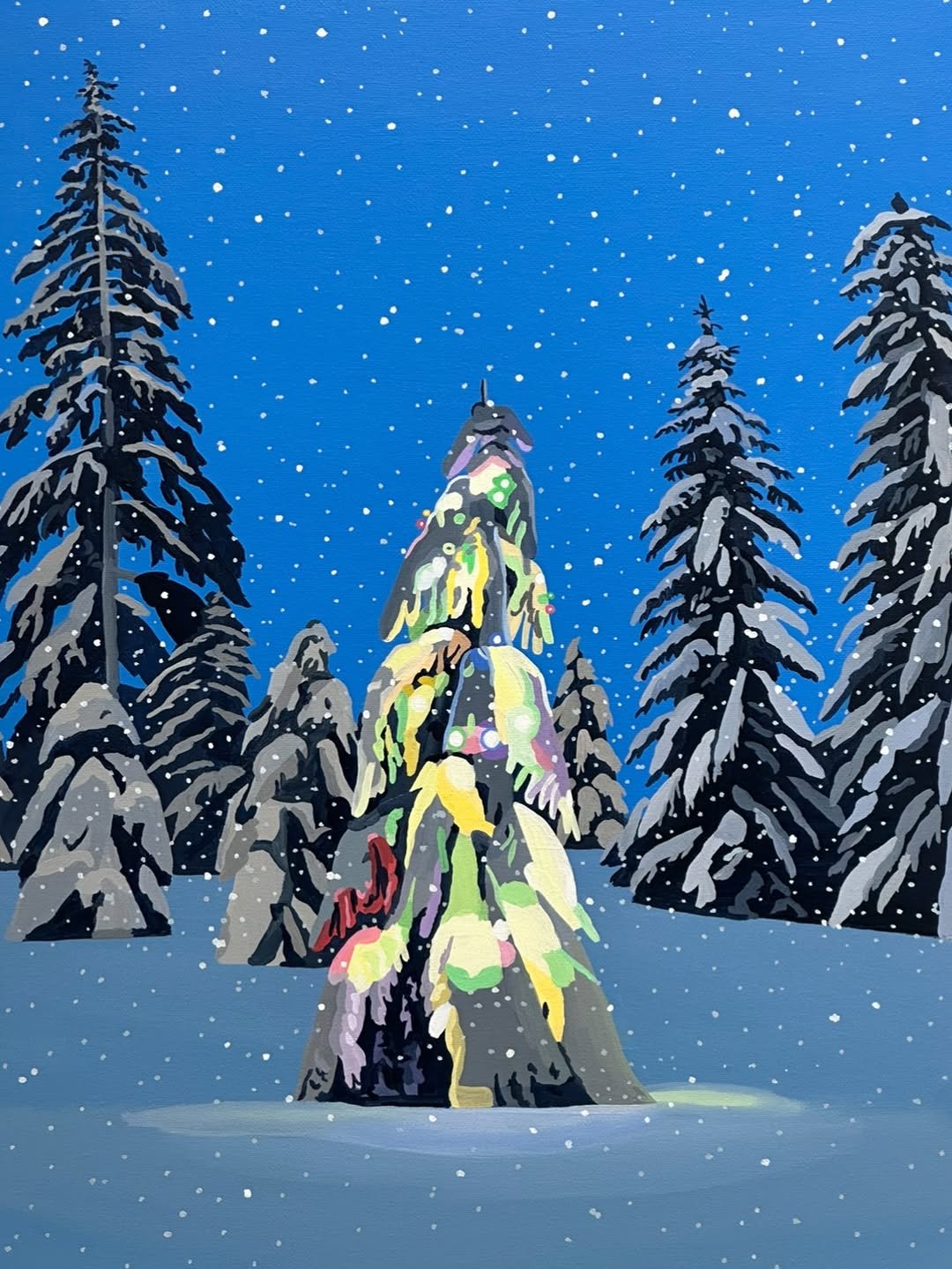 Photo by 리곡 on December 23, 2025. May be art of snowman, tree and text.