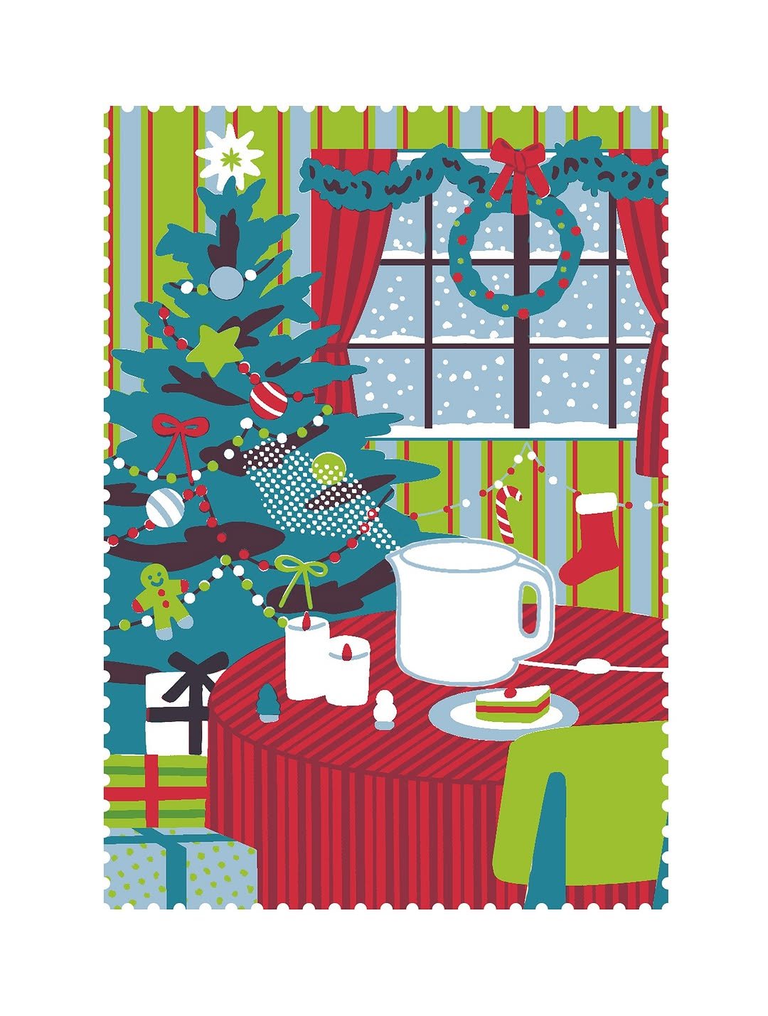 Photo by 리곡 on November 10, 2025. May be an image of gingerbread cookie, placemat, potholder, snowman, napkin and text.