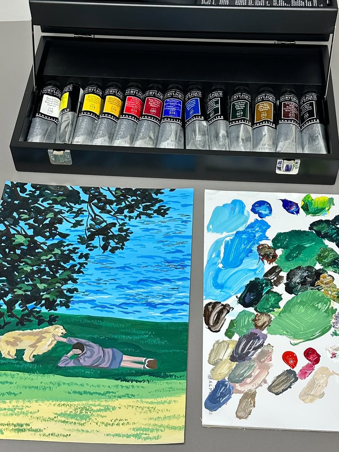 Photo shared by 리곡 on September 17, 2025 tagging @hwabangnet. May be an illustration of pallette, sharpener and text.
