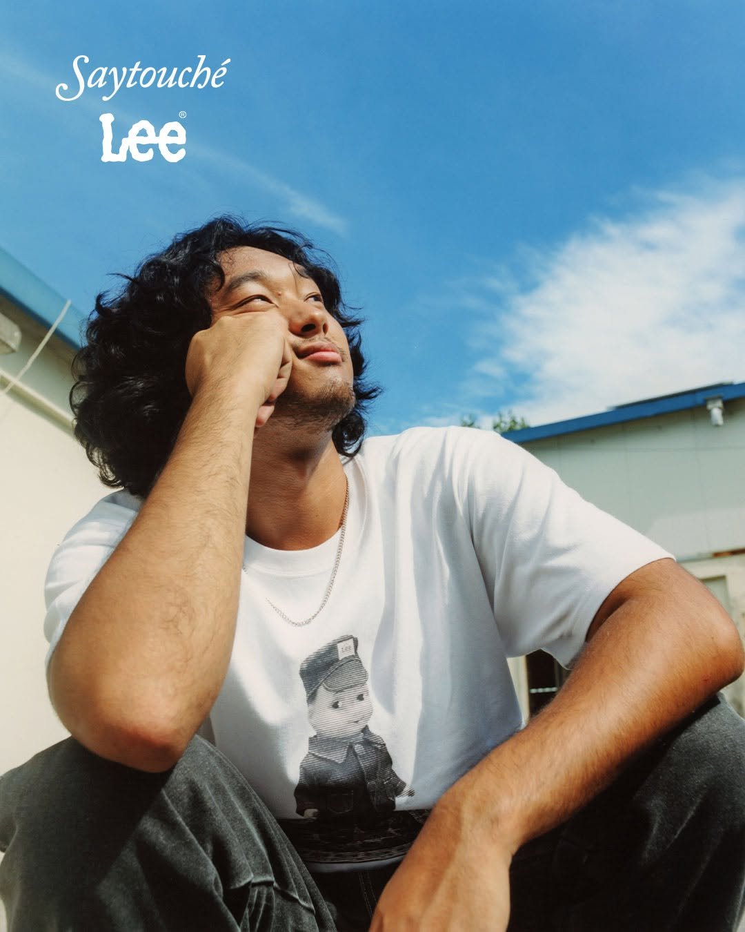 Photo shared by Lee Jeans KOREA on September 03, 2025 tagging @say_touche. May be an image of 1 person and text that says 'Saytouché Lee 2eea'.