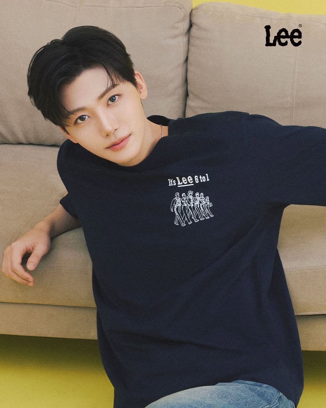 Photo shared by Lee Jeans KOREA on April 24, 2026 tagging @nct_dream, @nct, and @na.jaemin0813. May be an image of text that says 'Lee I'sLee6tol I's ee 6tol'.