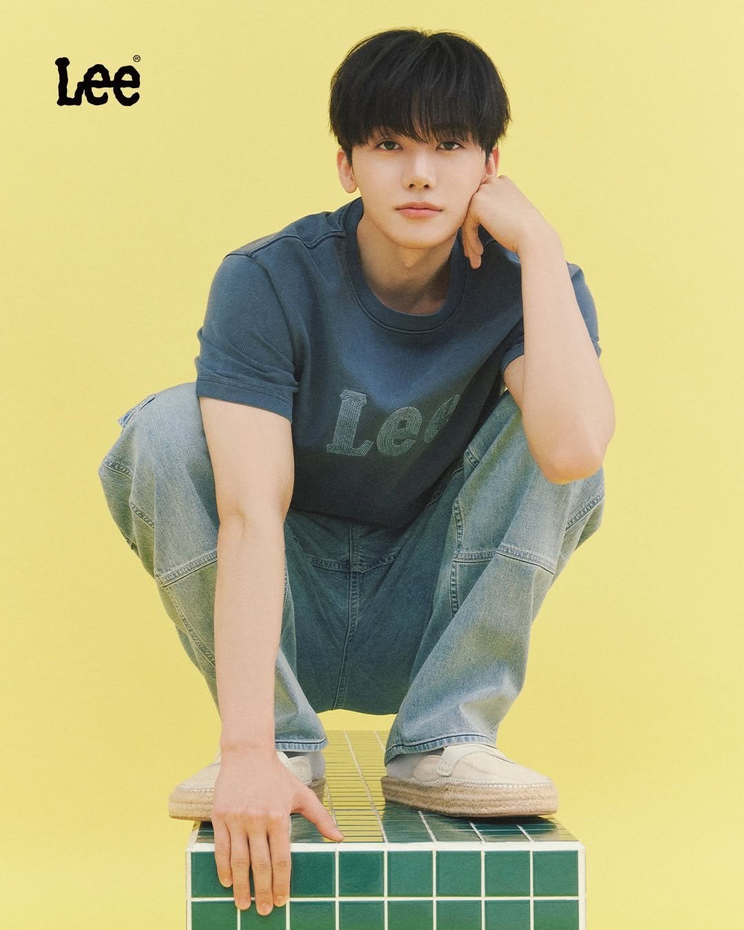 Photo shared by Lee Jeans KOREA on April 25, 2026 tagging @nct_dream, @nct, and @na.jaemin0813. May be an image of poster and text that says 'Lee'.