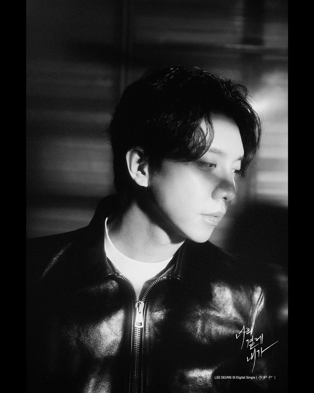 Photo by 이승기 Leeseunggi on November 11, 2025. May be a black-and-white image of one or more people, bangs, top, bolo tie and text.