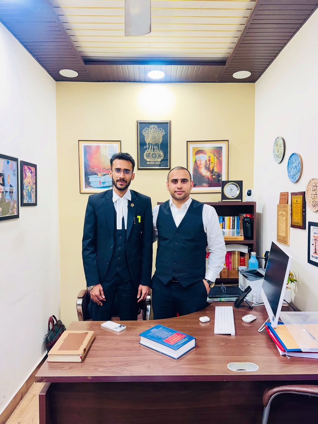 Photo by Advocate Umar Ali in Delhi, India with @adv.vkg. May be an image of one or more people, beard, suit, bureau, office and text.