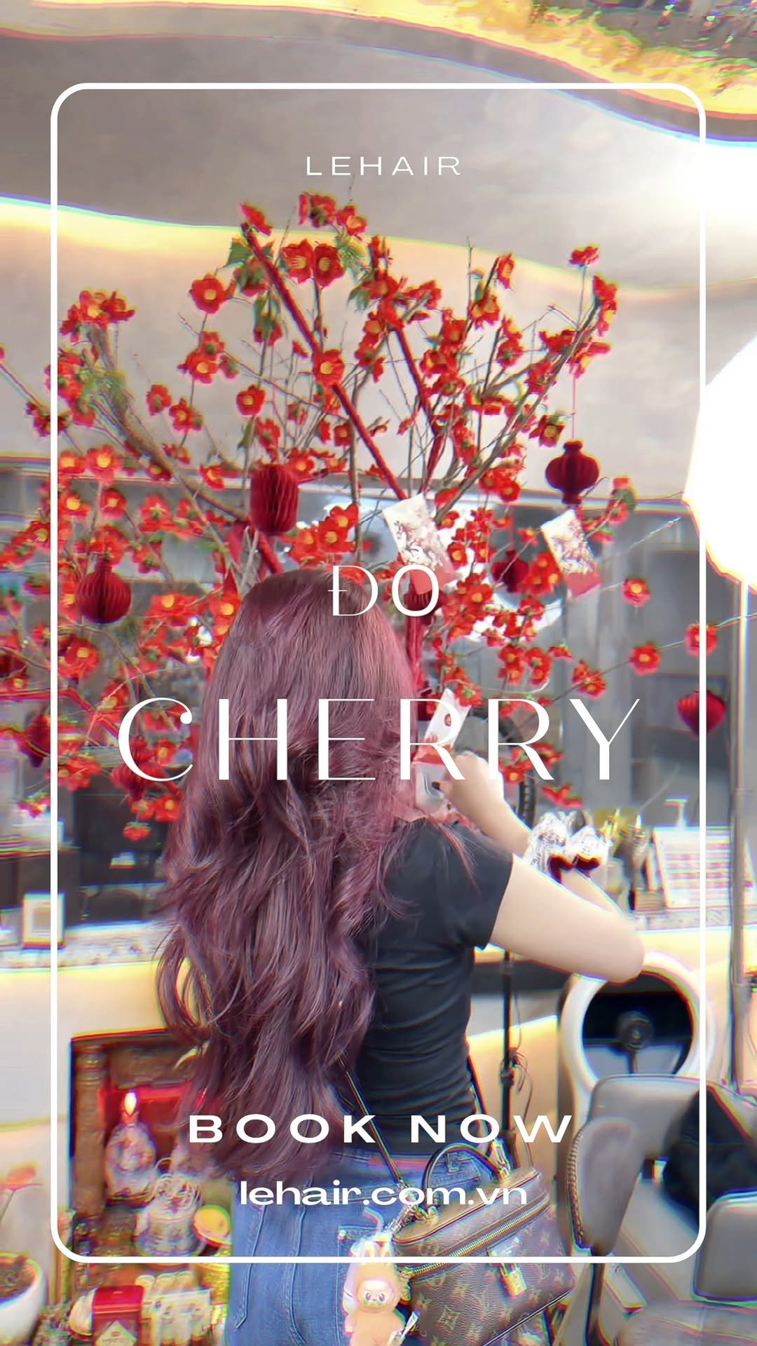 lehair.salon 게시물 이미지: Thấy Đỏ Cherry là thấy Tết #lehair #nhuomtoc...