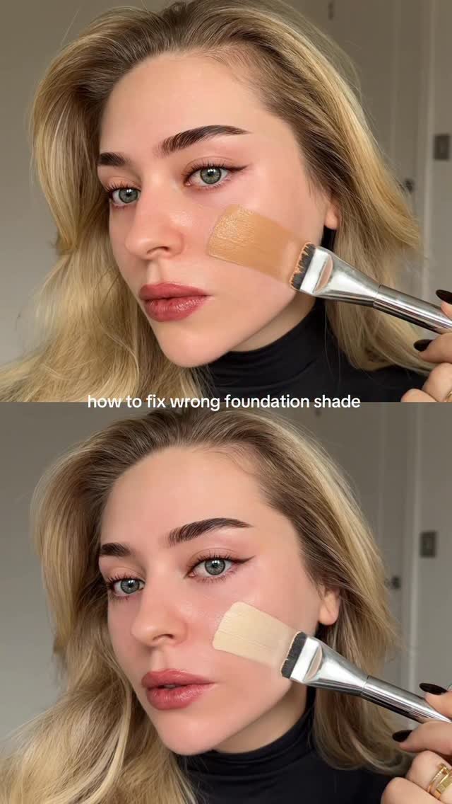 lenkalul 게시물 이미지: how to fix wrong foundation shade 🤍 
too dark-...