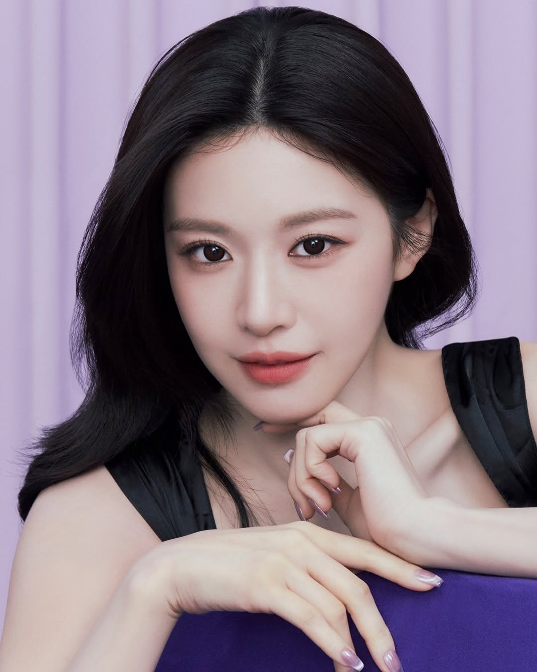 Photo shared by 렌즈미 LENSME Official on April 19, 2026 tagging @goyounjung. May be an image of one or more people, hair and text.