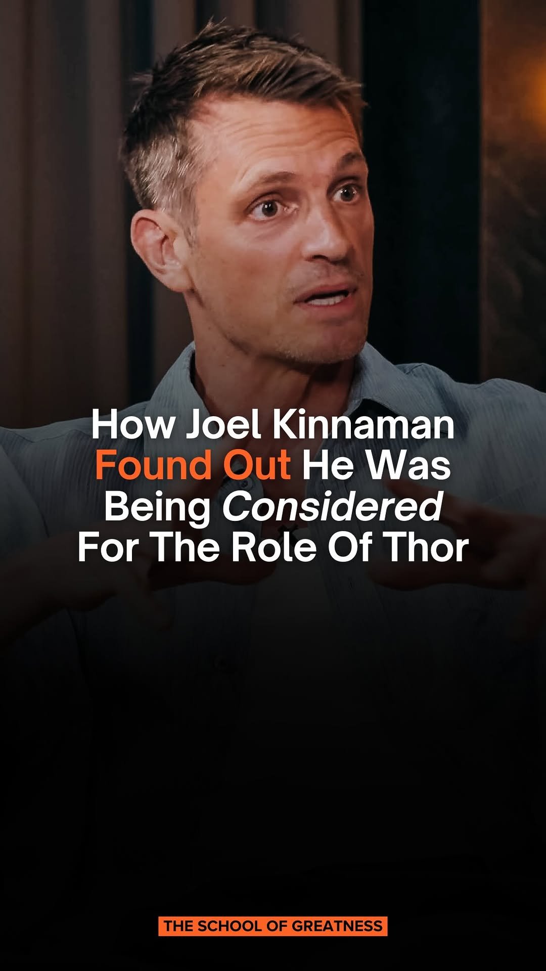 lewishowes 게시물 이미지: Joel Kinnaman found out he was one of the...