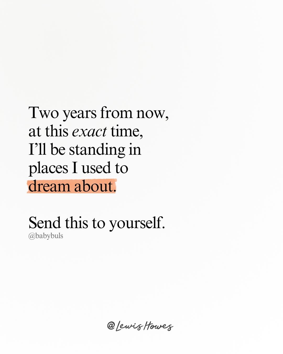 lewishowes 게시물 이미지: Send this to yourself 🤍

When you envision the...