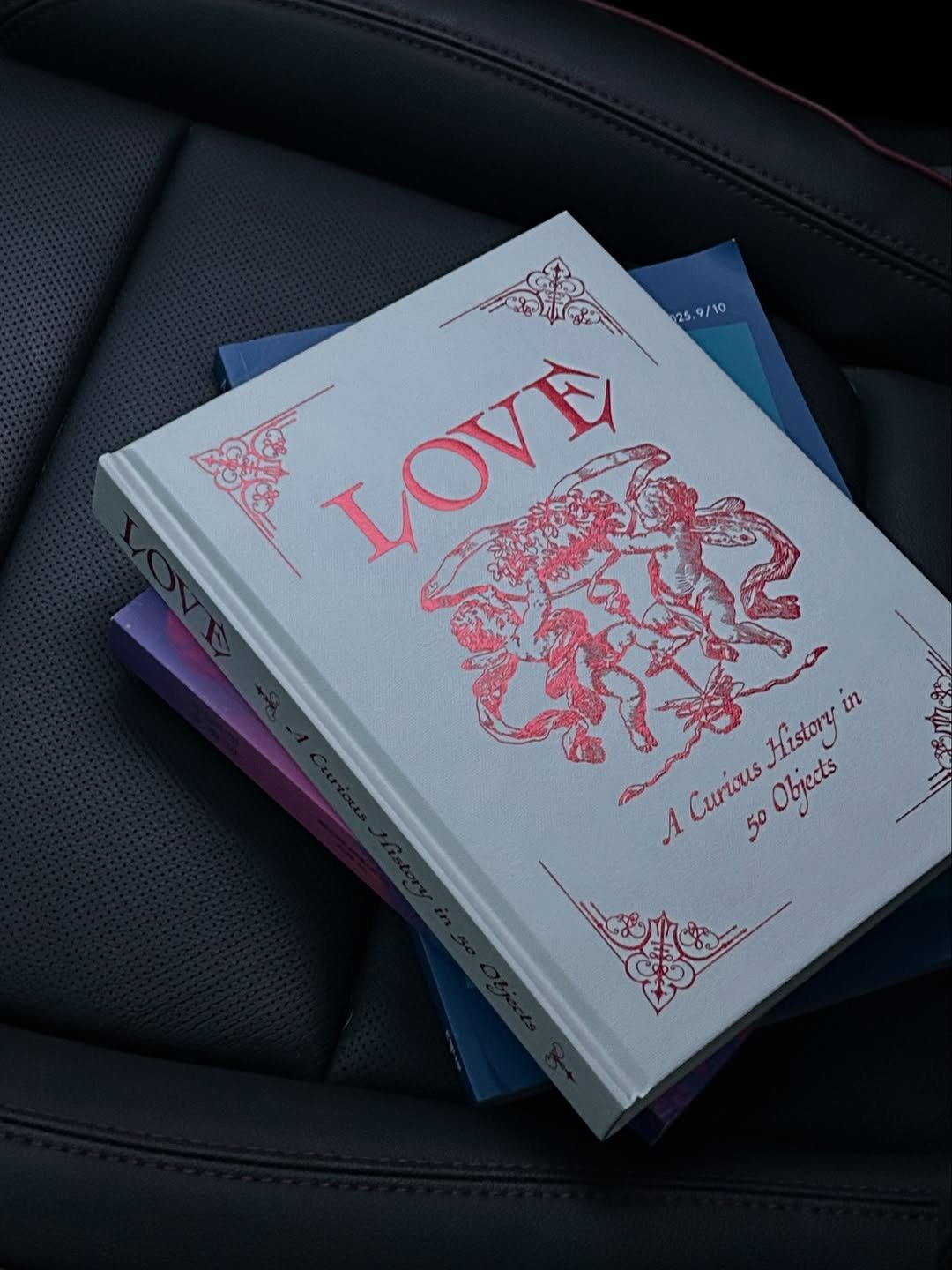 Photo shared by 혜리 on September 22, 2025 tagging @hdjsbooks. May be an image of diary, sketch, book and text that says '25.9/10 LOVE LOVE History Historyin in Currous CuriousHistoryi Obets Objects A Curious 50'.
