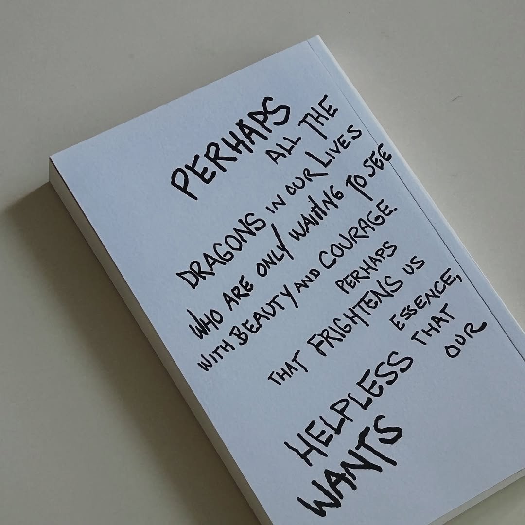 Photo by 혜리 on December 22, 2025. May be an image of diary, card, book and text that says 'ALLTHE THE ALL ٧٨ OUR CURLIVES DRAGONS PERHAPS PERHARS WAIIN6 LIVES TOSEE ONLYWANNGTOSEE TOSE ONLY ONLY COURAGE. FRIGHTENS PERHAPS ARE PERHAPS ESSENCE, us WHO WITHBEAUTYAND THAT OUR ω BEAUTY AND THAT HELPLESS HELRUS WANTS WANTS'.