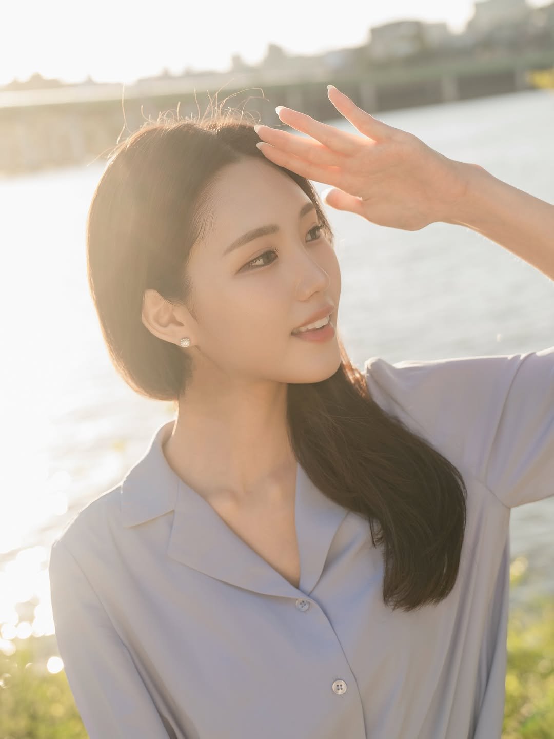 Photo by 하연 on October 06, 2025. May be an image of one or more people, hair, makeup, sleepwear, outdoors and text.
