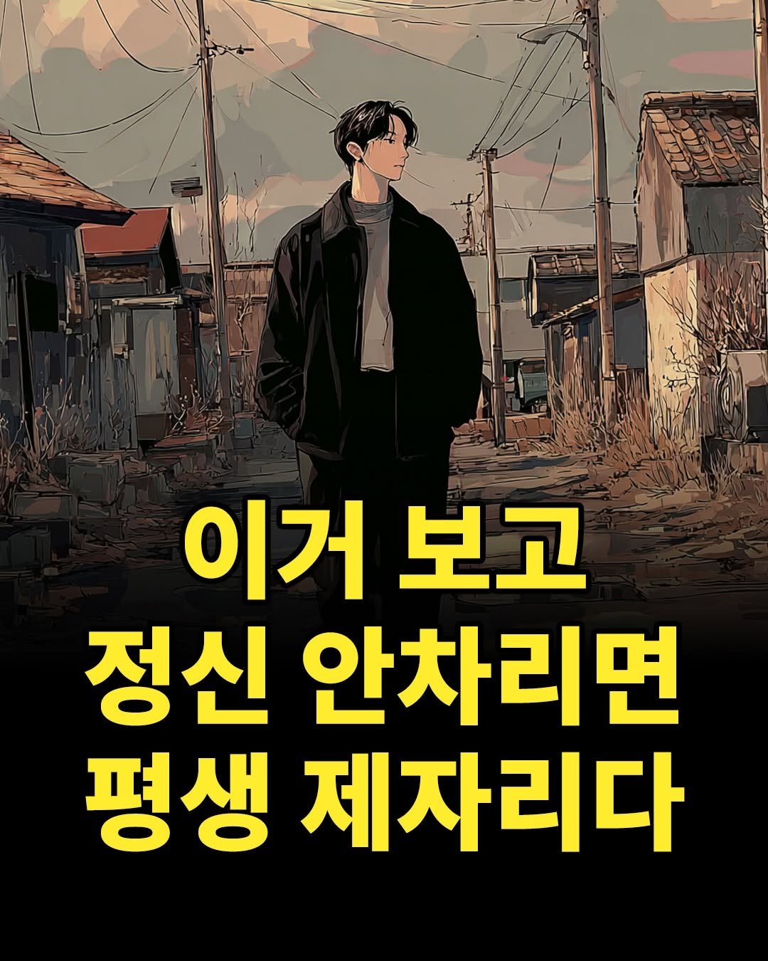 Photo by 리디큘러스 | 성공을 향해 나아가는 과정 on February 20, 2026. May be an image of text that says '이거보고 보고 이거 정신 안차리면 평생 제자리다'.