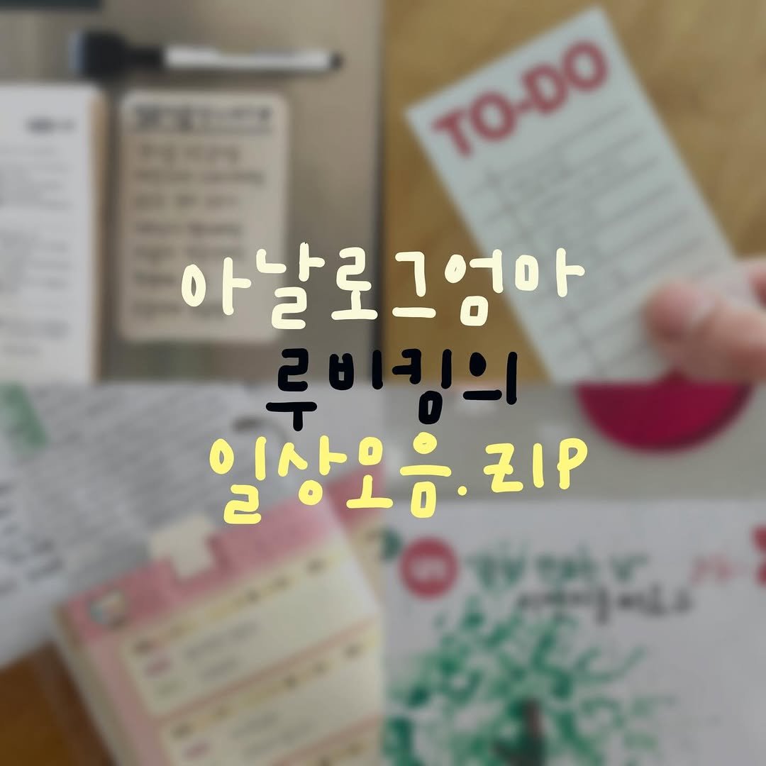 Photo by 루비킴 on April 14, 2026. May be an image of text that says '제정크 TO-DO 아날로그엄아 일상오음.리 ZIP'.