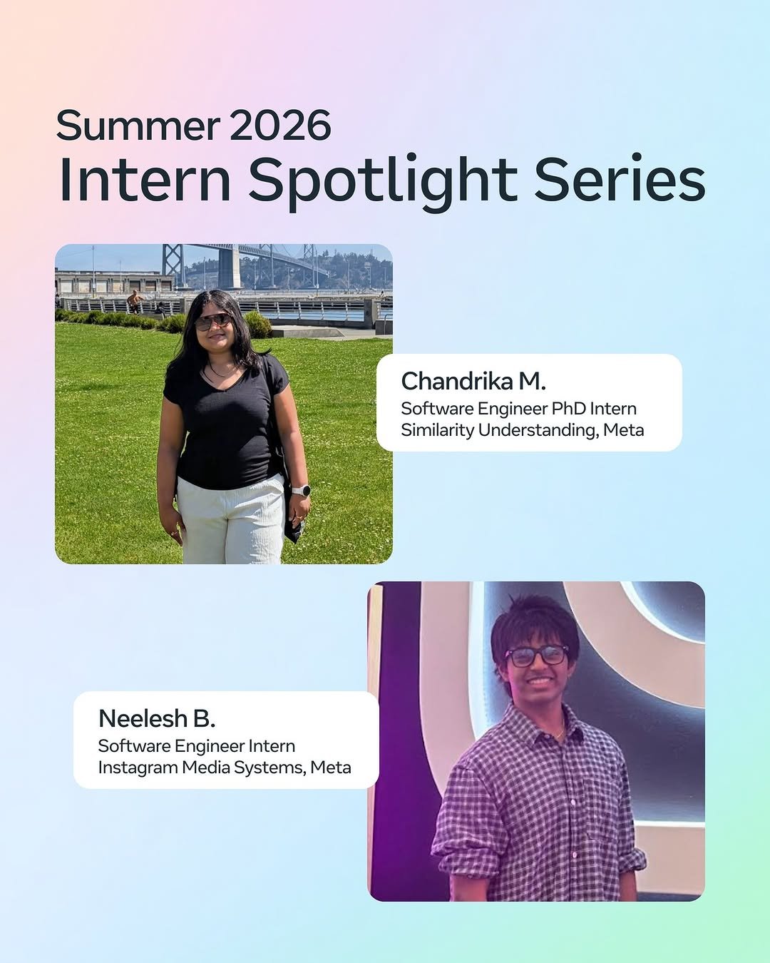 lifeatmeta 게시물 이미지: Summer Intern Spotlight Series ☀️ Meet...