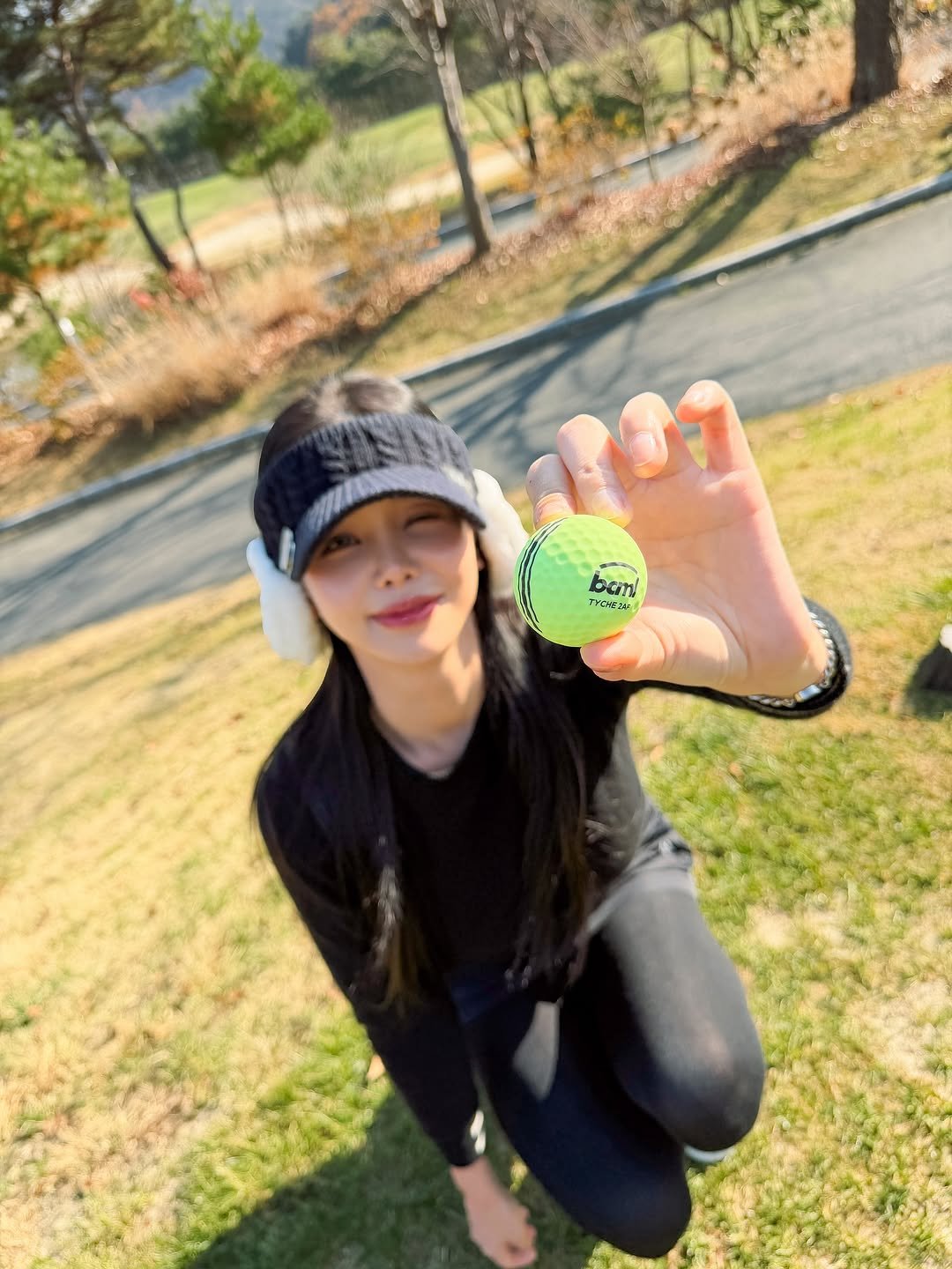 Photo shared by Lily 🇰🇷 on November 18, 2025 tagging @bcml.kr. May be an image of golf, ball, golf course and text.