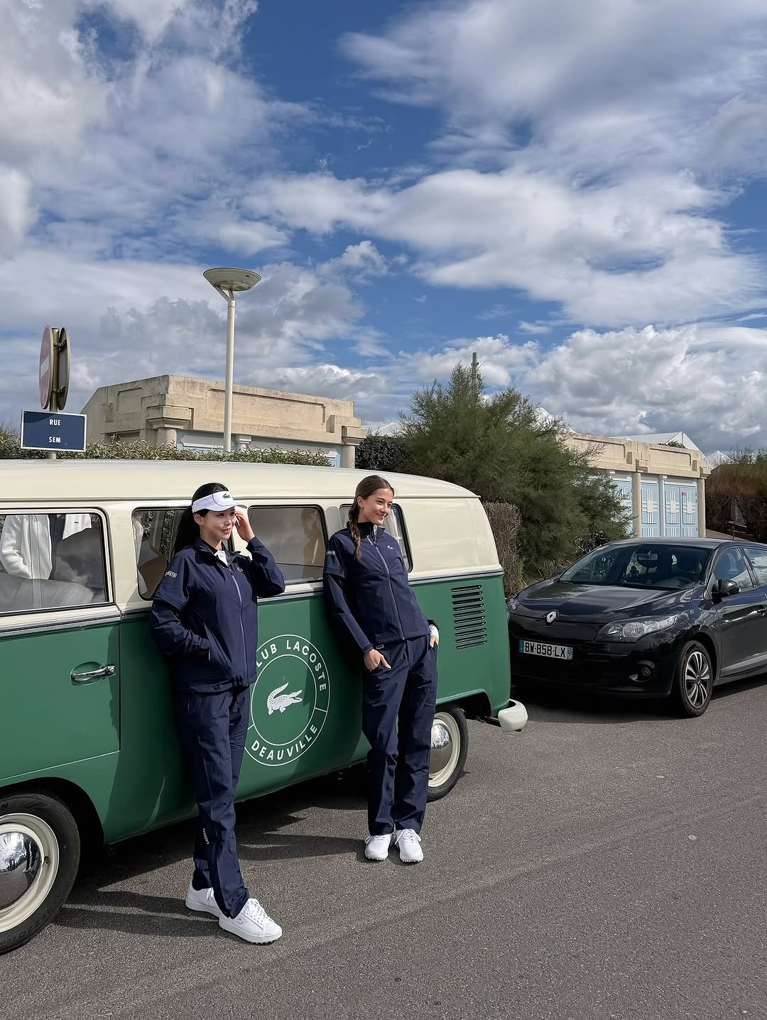 Photo shared by Lily on October 14, 2025 tagging @lacoste, @summermarshall, and @lacoste_lodf. May be an image of van, bus, minivan and text.