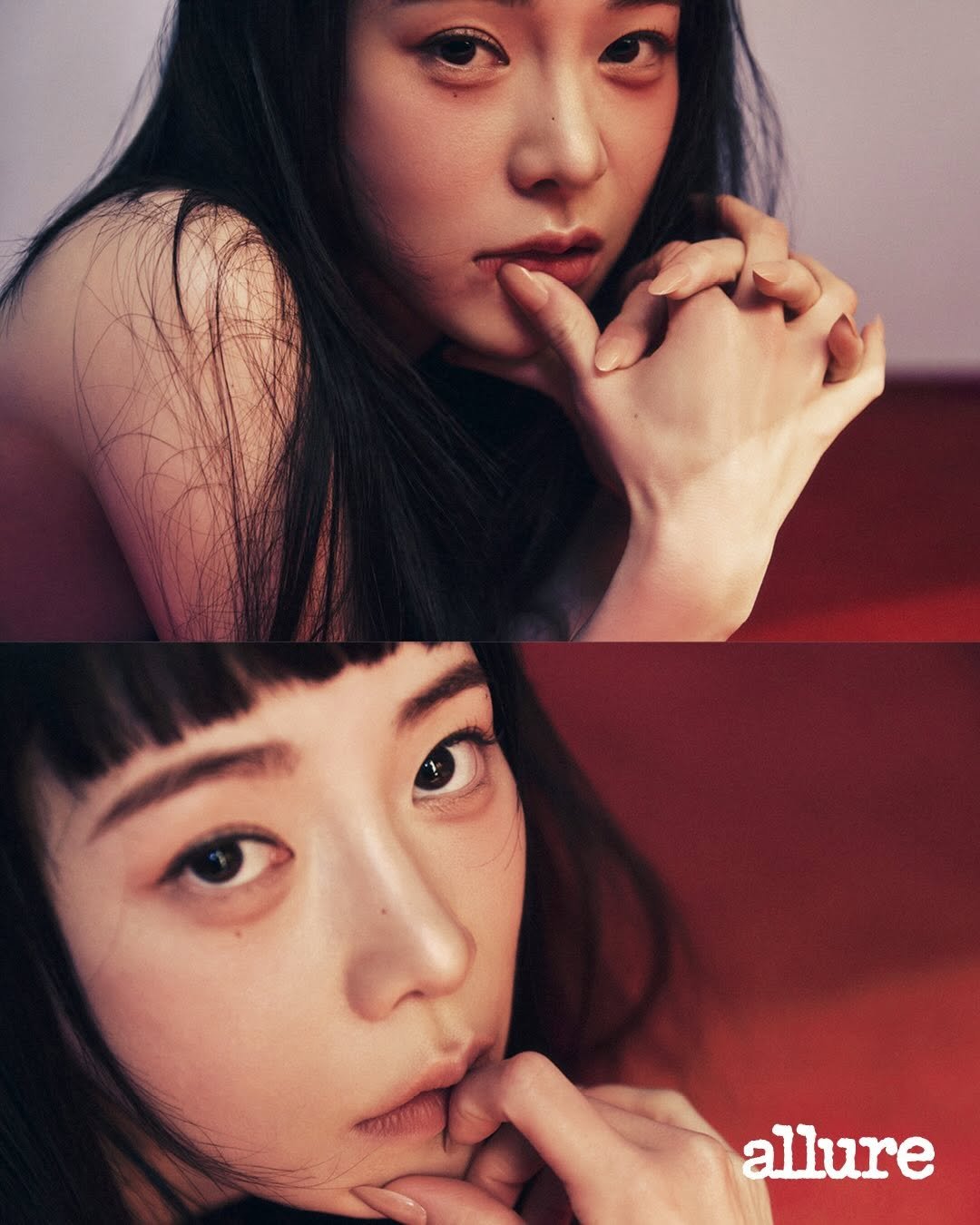 Photo shared by 임지 on April 24, 2026 tagging @dns0020, @allurekorea, @hi__su_a, @gnaal_soye, and @0n__2i. May be an image of one or more people, hair, makeup, poster, magazine and text that says 'allure'.