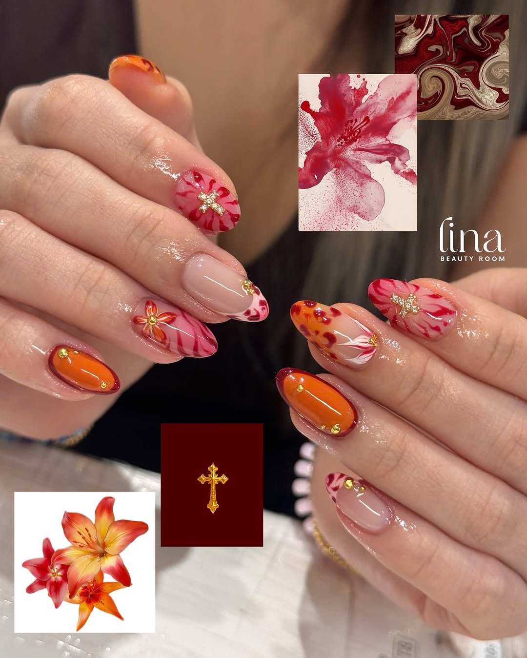 lina.beautyroom 게시물 이미지: The red vibing — summer inspo design with 2D...