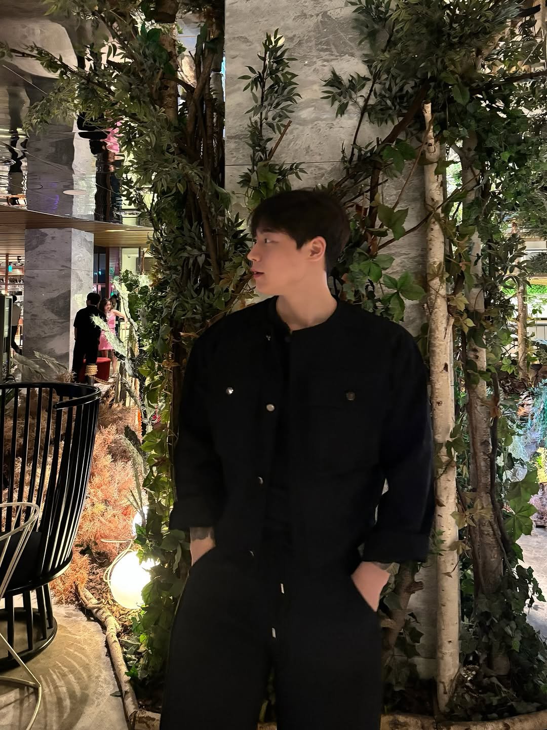 Photo shared by 종민 on June 28, 2025 tagging @hentle_official. May be an image of 3 people, jumpsuit and text.