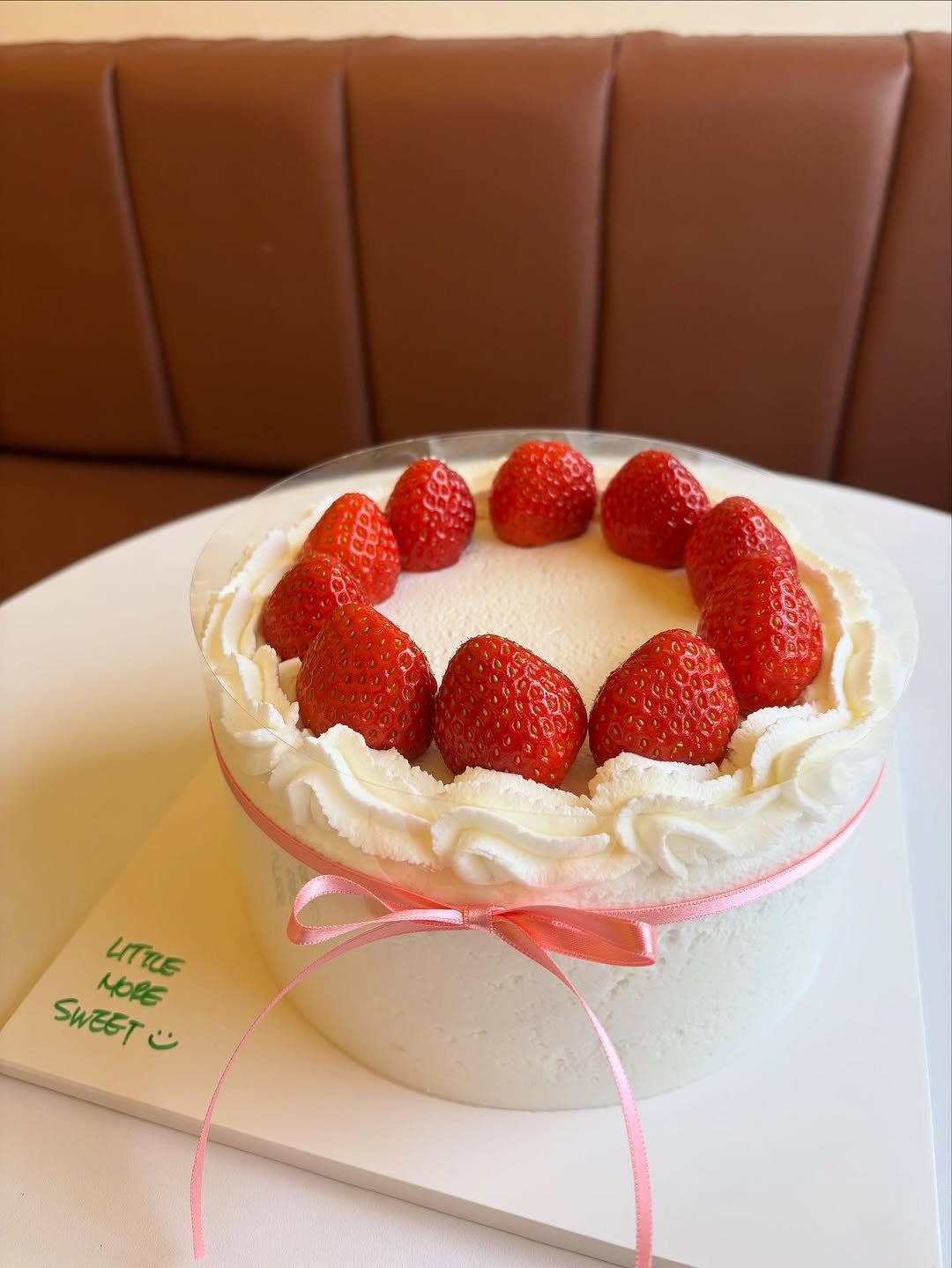 Photo by Littlemoresweet on November 13, 2025. May be an image of ‎strawberry, chiffon cake and ‎text that says '‎ceap LTRE SWEET SWESTU ت MORE‎'‎‎.