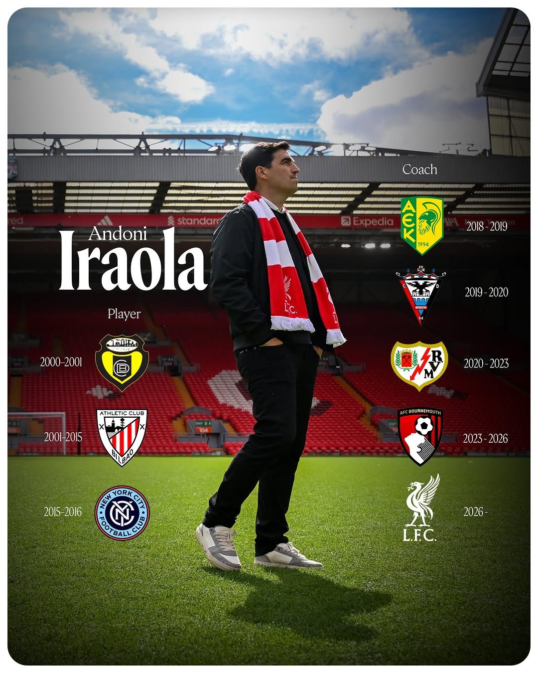 liverpoolfc 게시물 이미지: A look at Andoni's journey ➡️