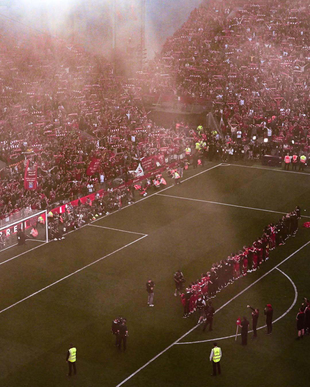 Photo by Liverpool Football Club on April 27, 2026. May be an image of one or more people, people playing football, people playing soccer, crowd, stadium and text that says '1D'.