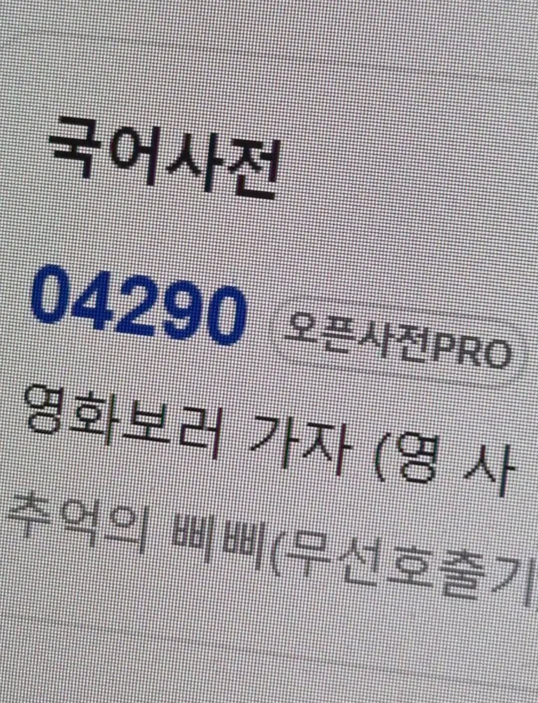 Photo by 임지운 on October 02, 2025. May be an image of text that says '국어사전 04290 오픈시진PRO ATAIPRO 영화보러 本车! 가자 (영사 가자(영사 (영 문어의 界 井 講排 I 동어의비버 排 무선호즐기 HIIIII'.
