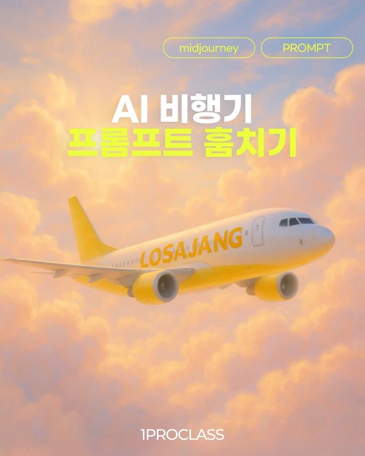 lo_sajang_ 게시물 이미지: ✈️댓글에 ‘비행기’ 남기고 챗GPT 비행기 연출샷 프롬프트 받아가세요!
비행기에...