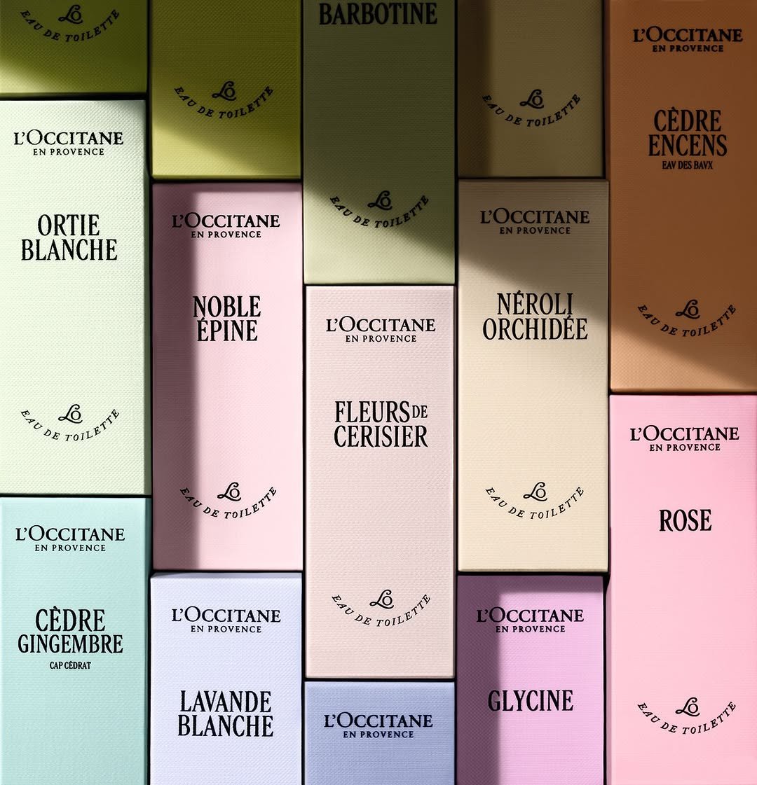 Photo by 록시땅 코리아 L'OCCITANE en Provence on October 21, 2025. May be an image of map, fragrance, poster, perfume, crossword puzzle, placemat, newspaper and text that says 'L'OCCITANE EN PROVENCE ORTIE BLANCHE CCITANE N PROVENCE NOBLE EPINE L'OCCITANE EN PROVENCE NÉROL ORCHIDEE ε.ν ህበ/ይ.ቴ DE Lo の儿皮TT FLEURSDE CERISIER L DE L'OCCITANE EN PROVENCE L'OCCITANE PROVENCE EAUDE OFLETTE CÈDRE GINGEMBRE CAPCEDRAT ROSE L'OCCITANE EN PROVENCE τ.υ 起 Lo TOJLETTE DCCITANE N PROVENCE LAVANDE BLANCHE L'OCCITANE EN PROVENCE LYCINE ΣΑ فم DE oΣT'.