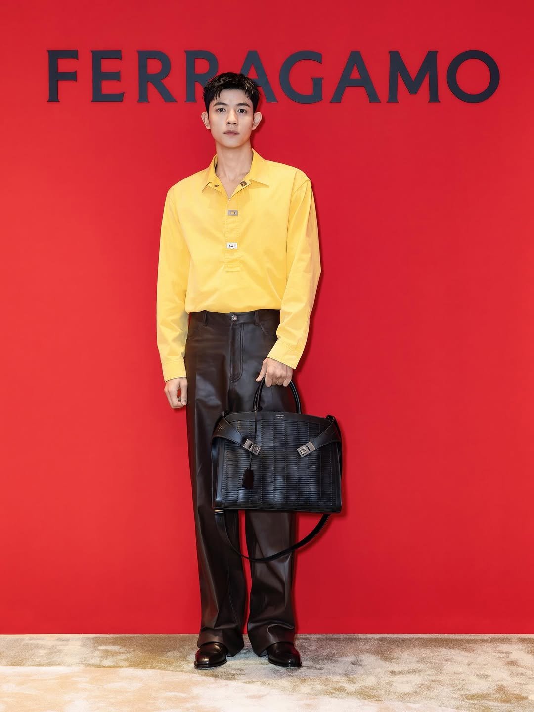 Photo shared by FERRAGAMO on February 10, 2026 tagging @lomon991111. May be an image of bolo tie and text that says 'FERP FERRAGAMO DI'.