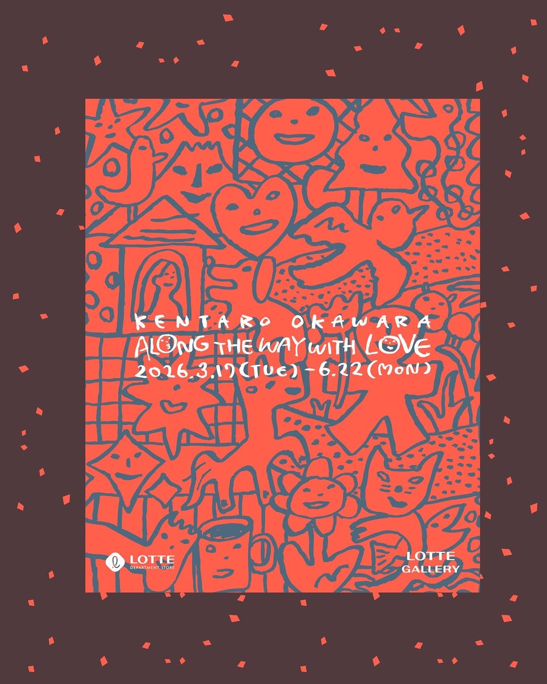 Photo shared by 롯데갤러리 공식계정 on March 16, 2026 tagging @kentarookawara. May be pop art of poster, magazine and text.